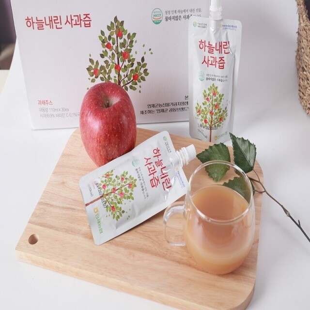 곰배령농산물,(산지직송) 인제 새콤달콤 부사 사과즙 30포